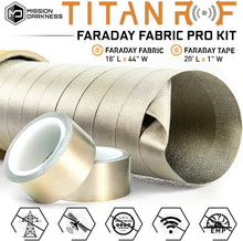 Load image into Gallery viewer, High-Shielding 6 Yards Faraday Fabric Pro Kit with 20ft Tape for Signal Blocking