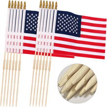 Load image into Gallery viewer, Multi-Purpose 100 Pcs American Flags with Connectable Flag Poles - Outdoor Decor