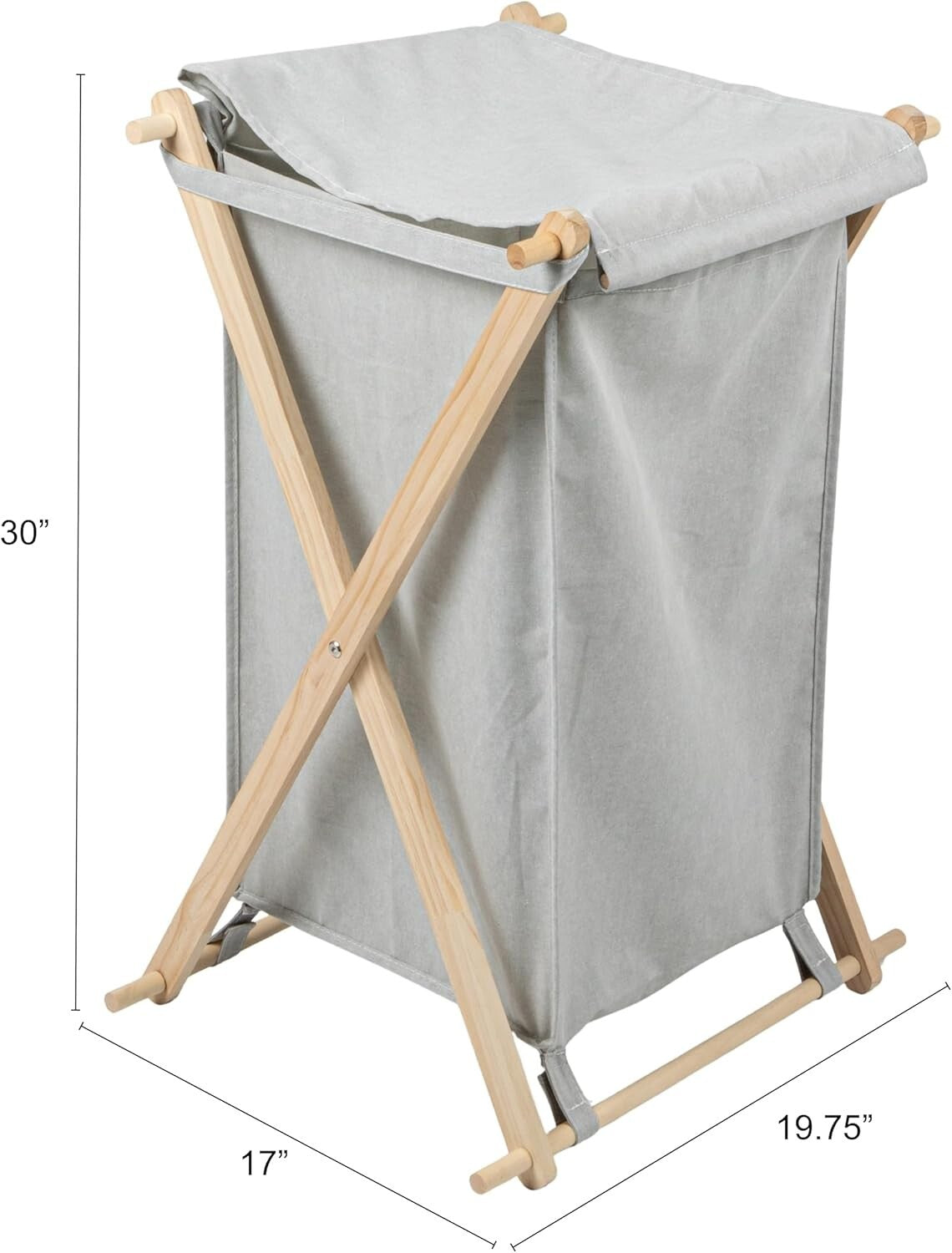 Elegant X-Frame Laundry Hamper with Removable Bag - Perfect for Small Spaces