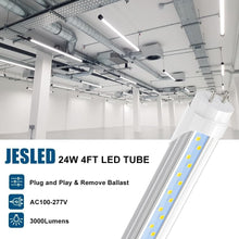 Load image into Gallery viewer, 12-Pack 4FT T8 LED Tube Lights, Bright 3000LM, Daylight 5000K, Ballast Bypass