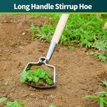 Load image into Gallery viewer, Looped Action Stainless Steel Hoe - Reduce Weeding Time &amp; Garden Maintenance
