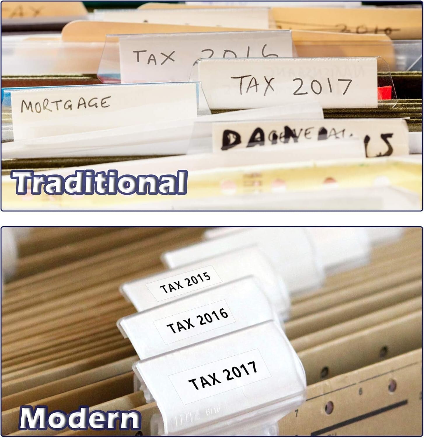 Durable Black on Clear Plastic Labels: 18 Count Compatible with Dymo Printers