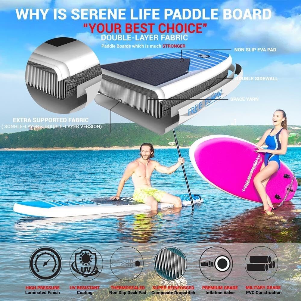 Lightweight 126'' Paddle Board with Complete SUP Accessories - 350 lbs Capacity