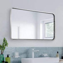 Load image into Gallery viewer, Sleek 40x24 Chrome Framed Bathroom Mirror - Easy Installation and Modern Design