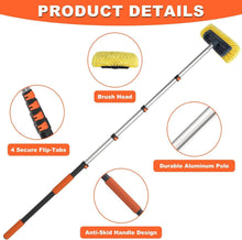Load image into Gallery viewer, Multi-Purpose Extendable Cleaning Brush - Soft Bristle Head for Cars and More