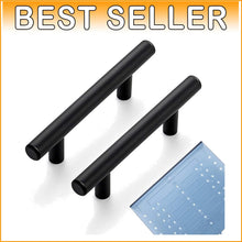 Load image into Gallery viewer, Modern Matte Black Cabinet Pulls 6'' - Perfect for Kitchen &amp; Bathroom Makeovers