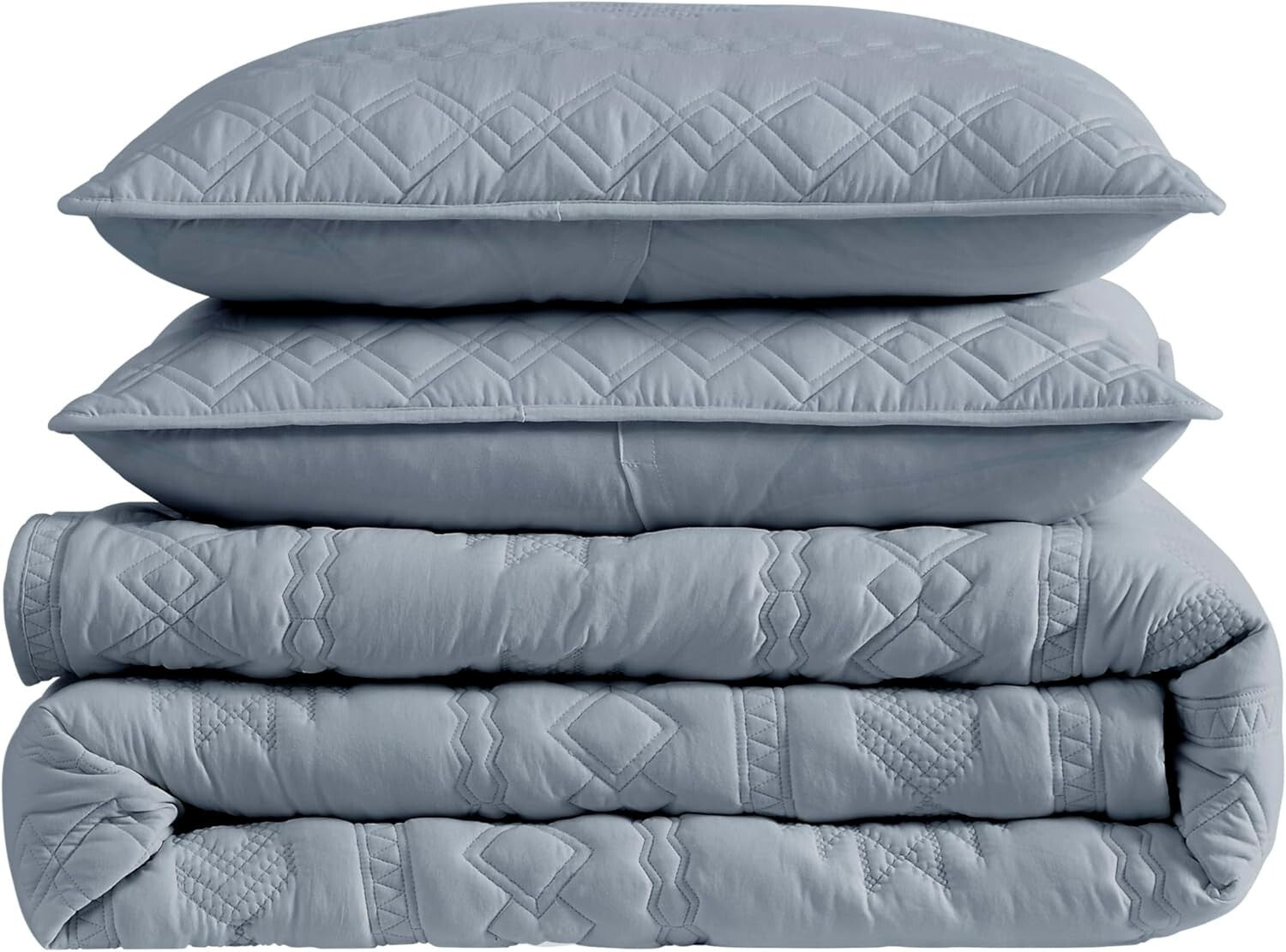 Lightweight Farmhouse Quilt Bedding Set - All Season California King Coverlet