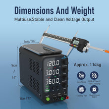 Load image into Gallery viewer, Portable 0-120V 0-3A DC Power Supply with Dual USB Ports &amp; Output ON/OFF Switch