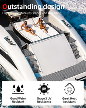 Load image into Gallery viewer, Gray Faux Teak EVA Foam Boat Decking 96''x16.8'' - Durable &amp; Protective Flooring