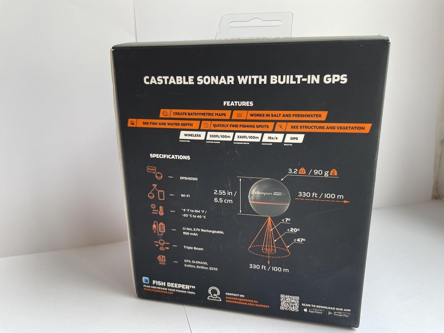 2.4-Inch GPS Enabled Fish Finder with Real-Time Depth and Targeting Features