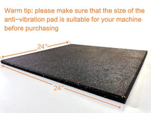 Load image into Gallery viewer, Rubber Vibration Absorbing Mat 24'' x 24'' - Ideal for Appliances &amp; Fitness Gear