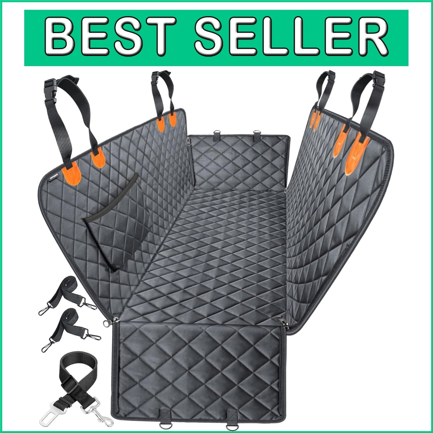 Extra Large Dog Hammock Seat Cover - Scratch-Proof, Easy to Clean & Install