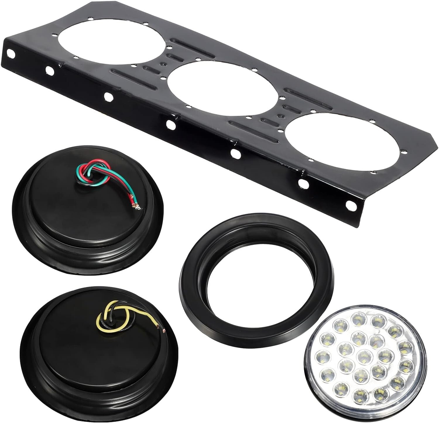 Durable 63 LED Trailer Tail Lights with Iron Bracket - Stop/Turn/Reverse Signals