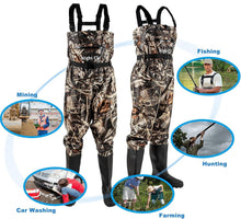 Load image into Gallery viewer, Lightweight Waterproof Fishing &amp; Hunting Waders with Comfortable Fit, Size 6-14