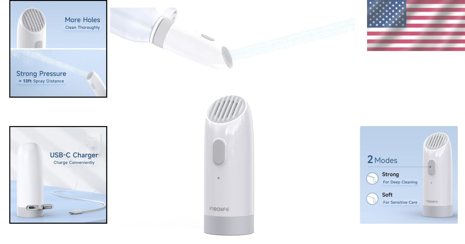 IPX7 Waterproof Portable Bidet with 400ml Capacity - Clean Anytime, Anywhere