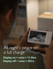Load image into Gallery viewer, Reliable Baby Monitoring: 5" HD Display with Infrared Night Vision &amp; Lullabies