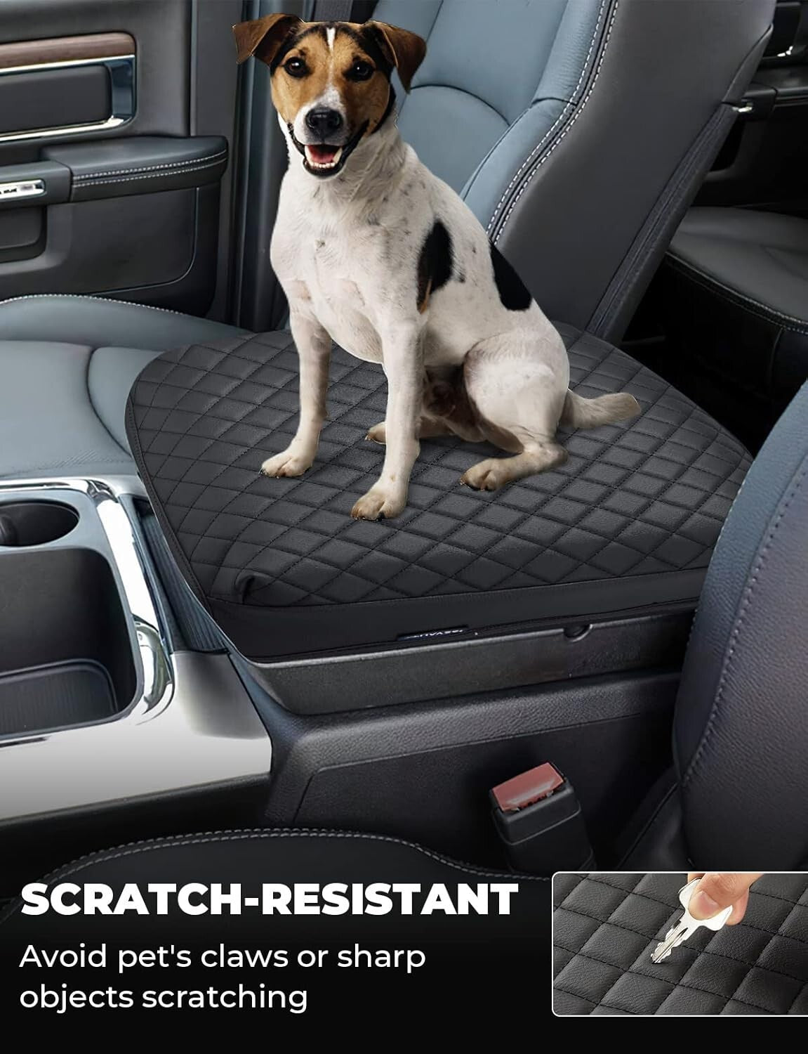 Customized Leather Center Console Armrest Cover - Easy Install & Full Protection