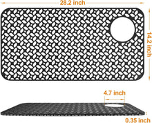 Load image into Gallery viewer, Black Silicone Sink Mat - Non-Slip Protector, 28.2''x 14.2'' for Kitchen Glam