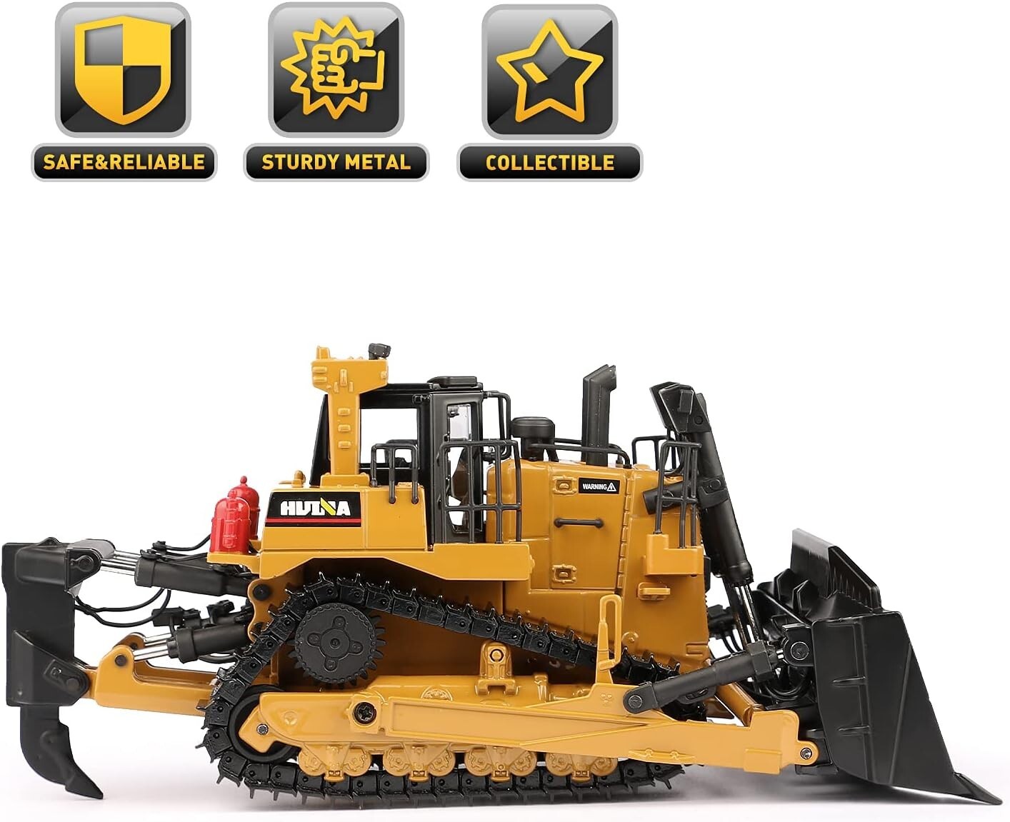1/50 Scale Diecast Metal Bulldozer Toy with Adjustable Blade for Kids