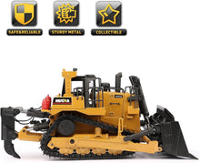 Load image into Gallery viewer, 1/50 Scale Diecast Metal Bulldozer Toy with Adjustable Blade for Kids