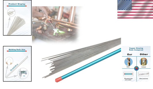 25-Pack 15% Silver Brazing Rods - Ideal for HVAC & Refrigeration Applications