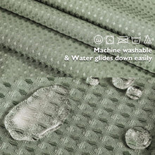 Load image into Gallery viewer, Waterproof Waffle Weave Shower Curtain with Snap-In Liner, Modern Grommet Style