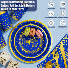 Load image into Gallery viewer, 2025 Graduation Party Supplies - 245 PCS Blue &amp; Gold Complete Decoration Kit