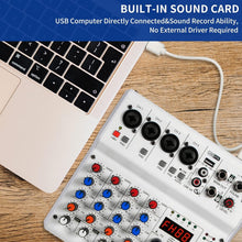 Load image into Gallery viewer, Portable 6-Channel Audio Mixer with 99 Effects for Live Streaming and Podcasting