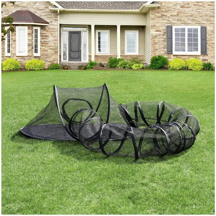 Lightweight Catio for Cats with Tunnel - Safe Outdoor Enclosure & Carry Bag