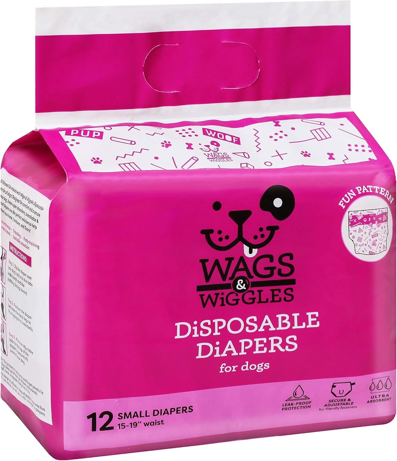 Ultra-Absorbent Disposable Dog Diapers for Female Dogs - 144 Count, Small Size