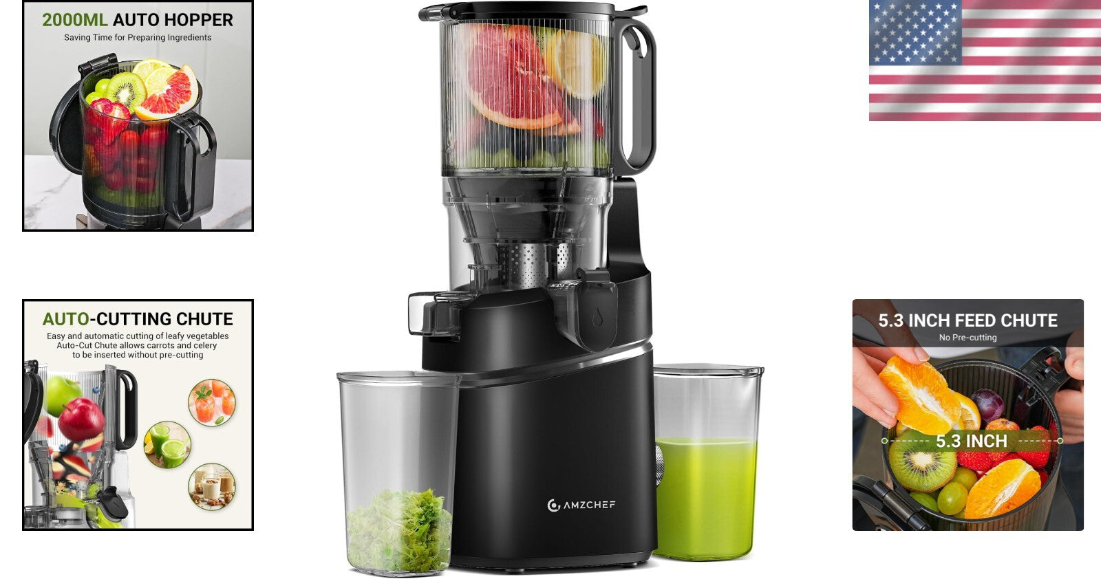 Durable Home Juicer Machine with Triple Filtration for Ultra-Smooth Juice