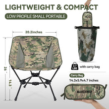 Load image into Gallery viewer, 330 lbs Capacity Lightweight Folding Chair for Camping, Fishing &amp; Outdoor Events