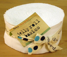 Load image into Gallery viewer, Bella Solids 40-Pack Pre-Cut White Cotton Fabric Strips - 2.5x44-inch Jelly Roll
