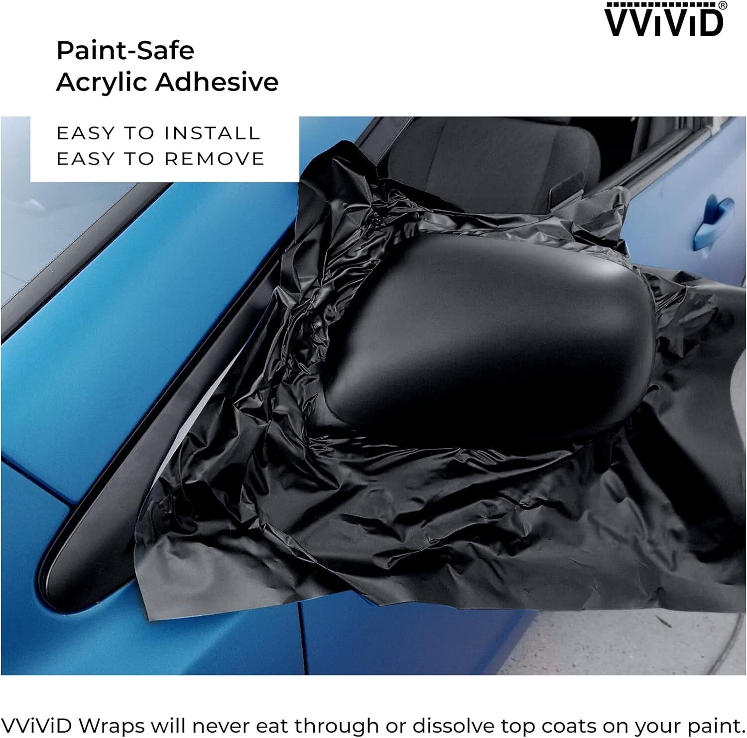 Heavy-Duty Matte Black Vinyl Wrap 3.9mm Thick - Self-Healing & Easy Application