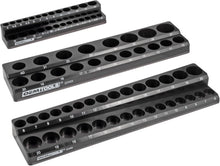 Load image into Gallery viewer, Handy 3-Piece Metric Socket Organizer with Magnetic Hold - Black Tool Storage