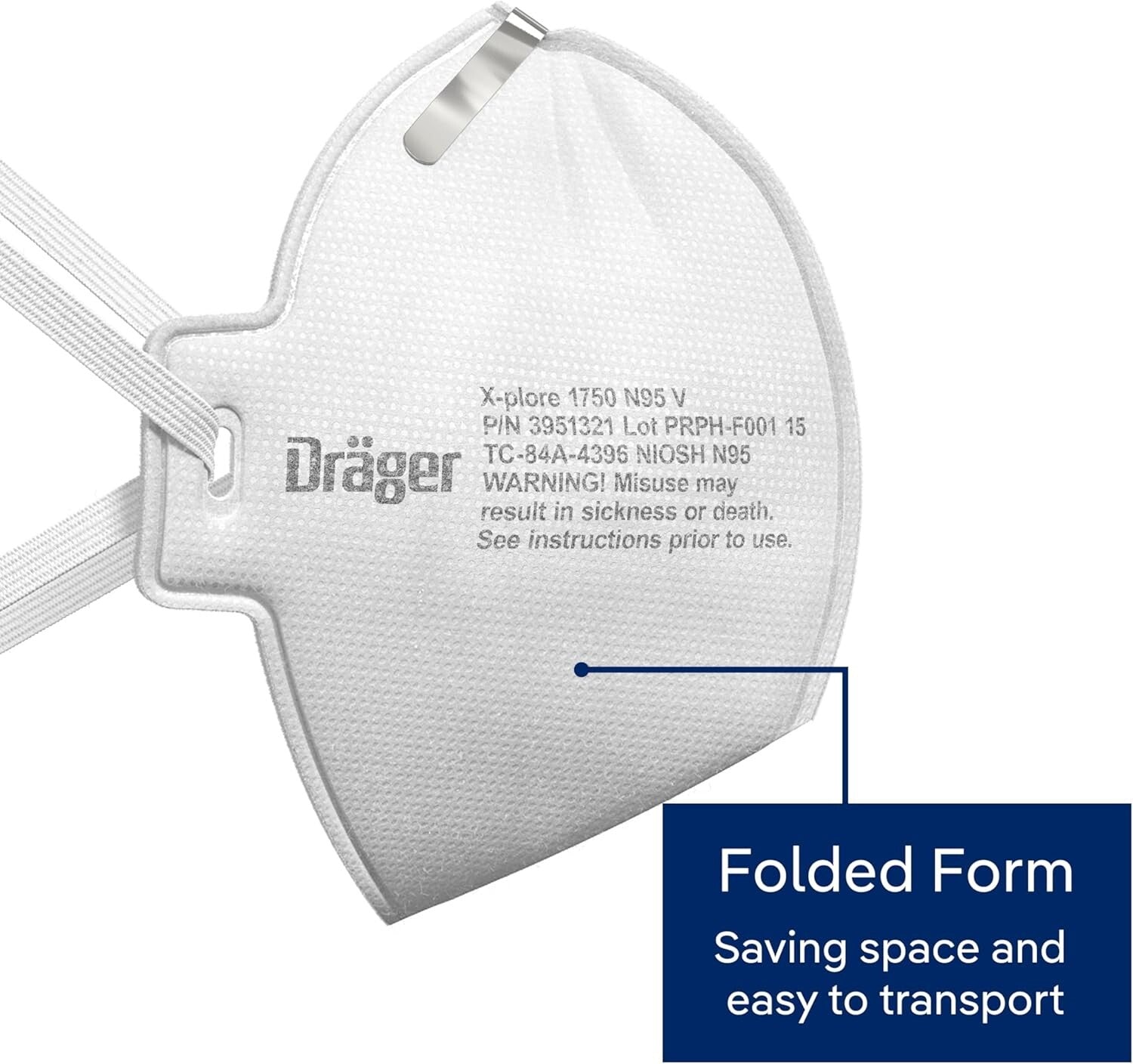 NIOSH-Approved X-plore 1750 C N95 Masks - Universal Fit for Maximum Comfort