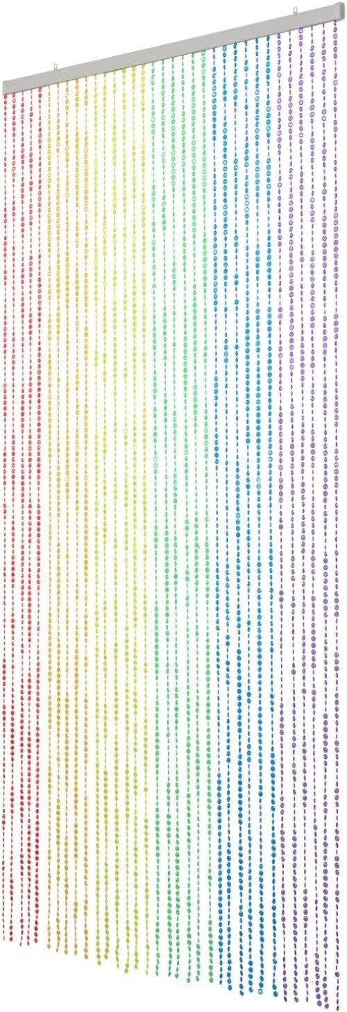 3FTx6FT Diamond Cut Beaded Curtain - Elegant Rainbow Decorative Room Divider