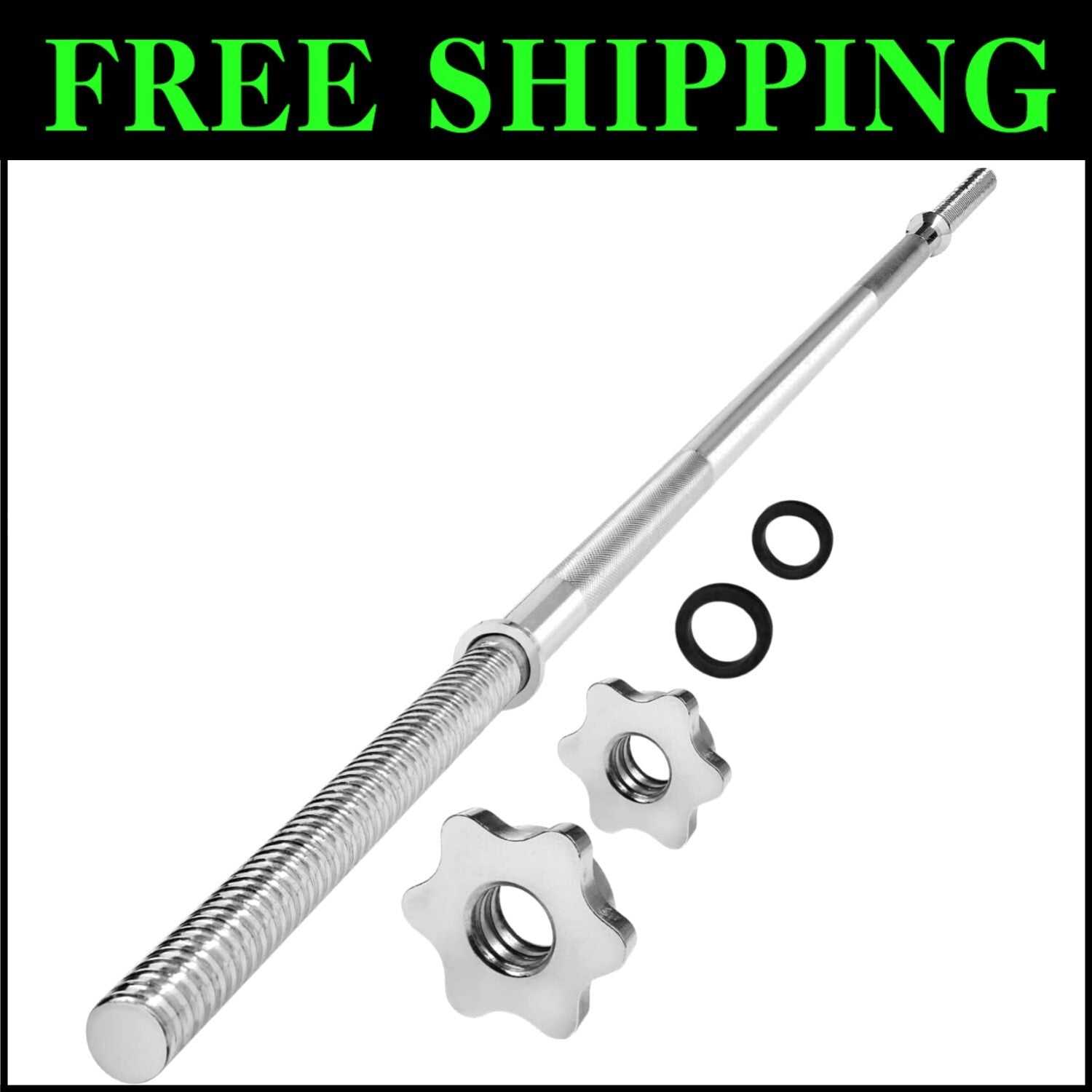 Versatile 60” Straight Barbell & 47” EZ Curl Bar Set - Smooth Workout Experience