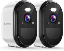 Load image into Gallery viewer, AI-Powered 2K Outdoor Security Cameras with Rechargeable Battery &amp; Night Vision