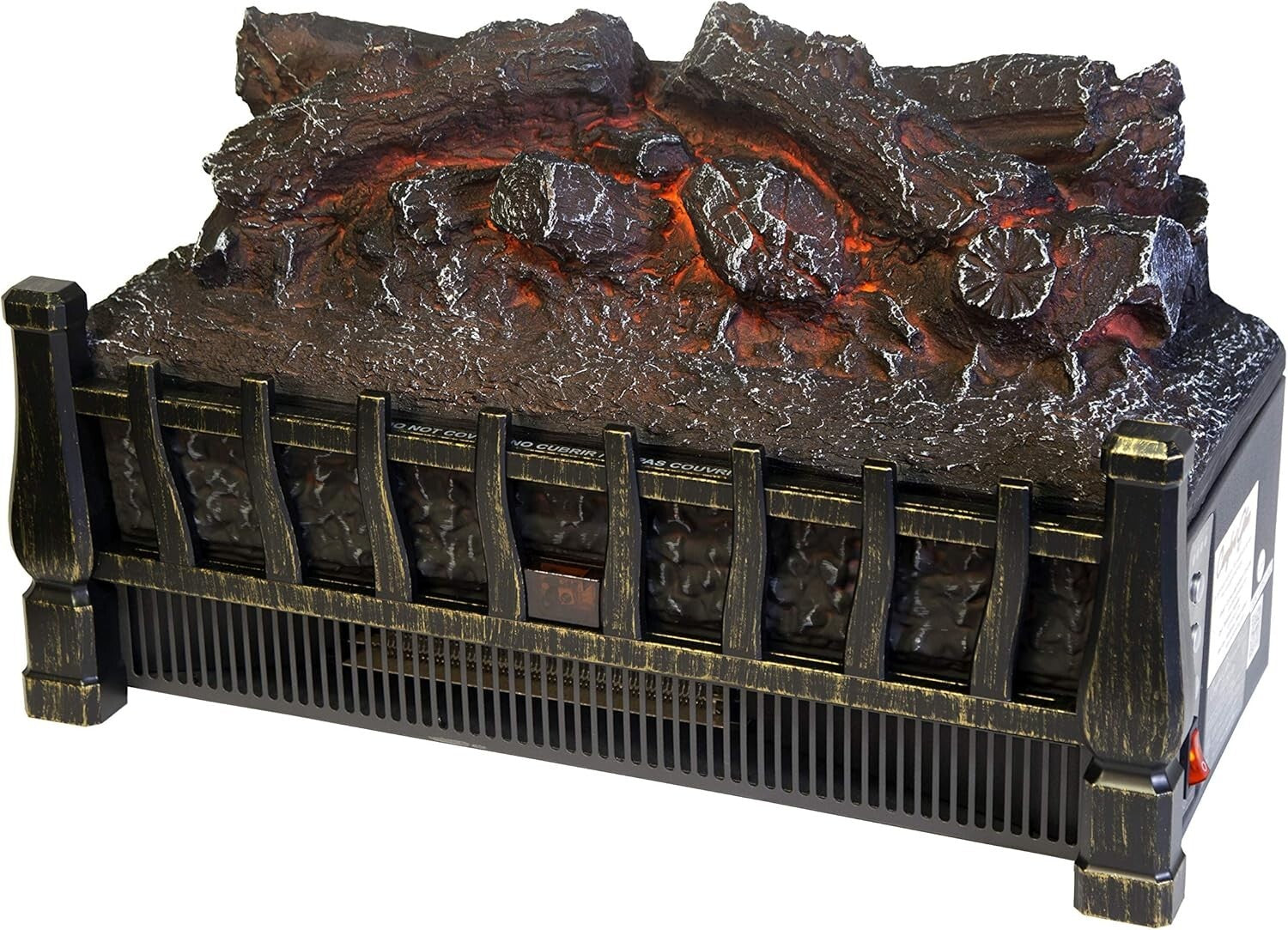 Versatile Electric Log Heater with Overheat Protection - Ideal for Living Rooms