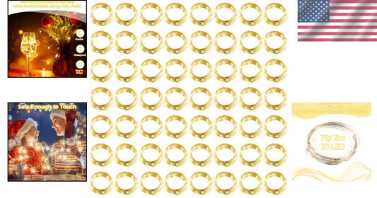 Flexible 7-Ft Fairy Lights - 100 Count, Waterproof LED String for Creative Decor