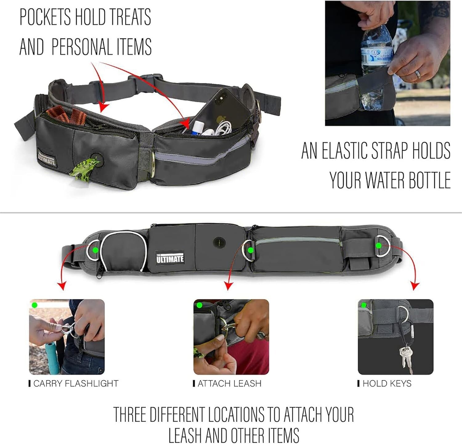 Ultimate Hands-Free Double Dog Leash System - Reflective Bungee for Safe Walks