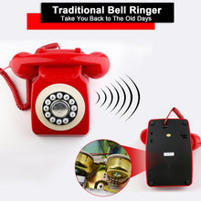 Load image into Gallery viewer, Classic Retro Corded Phone with Push-Button Dial - Perfect for Home or Office