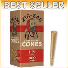 Load image into Gallery viewer, Pre Rolled Cones Bulk Pack - 900 Unbleached Flax Cones, Tips &amp; Tubes Included
