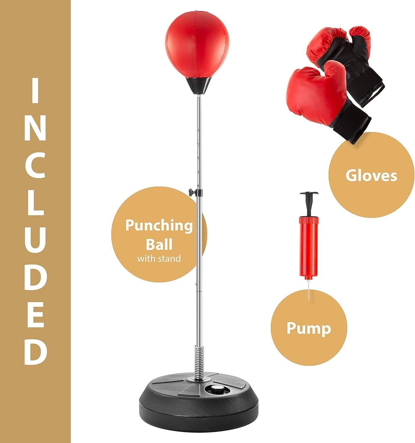 Durable Boxing Bag with Stand - Height Adjustable & Perfect for Teens & Adults