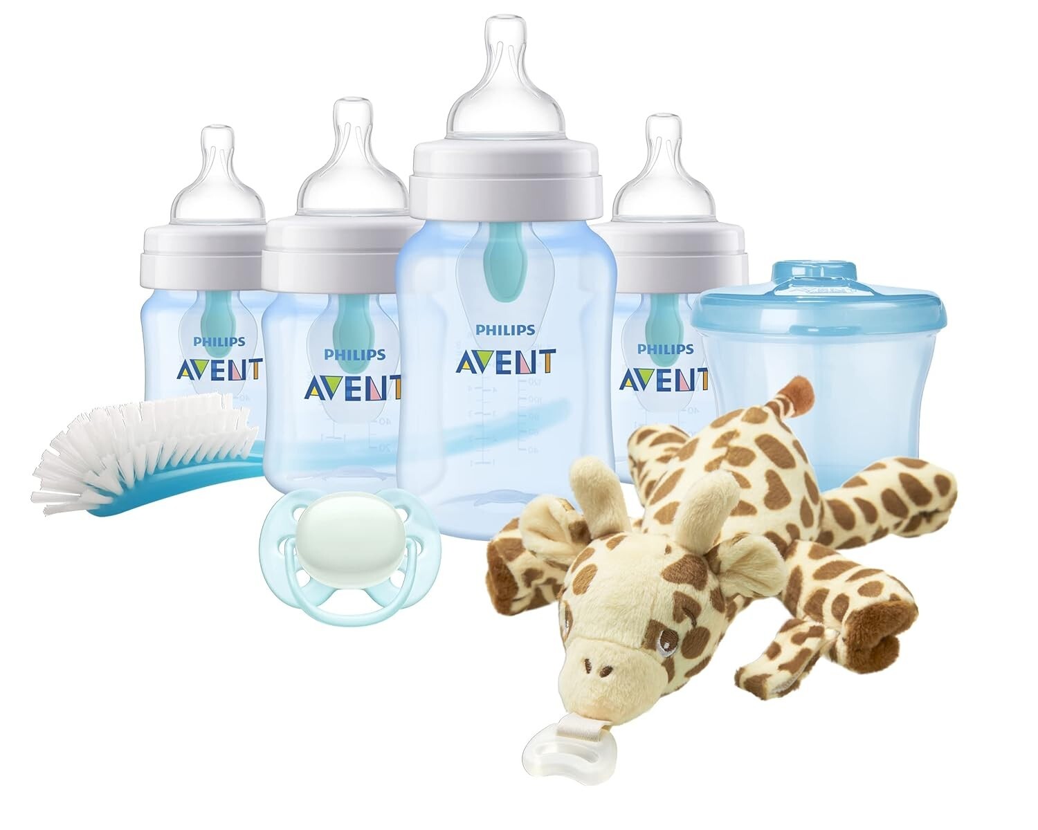 3-Piece Philips Anti-Colic Bottle Set with Snuggle Pacifier - Ideal for Newborns