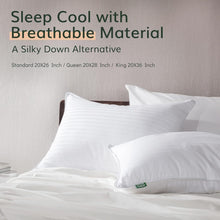 Load image into Gallery viewer, Standard Size Cooling Bed Pillows - Down Alternative &amp; Plush Support, Set of 2