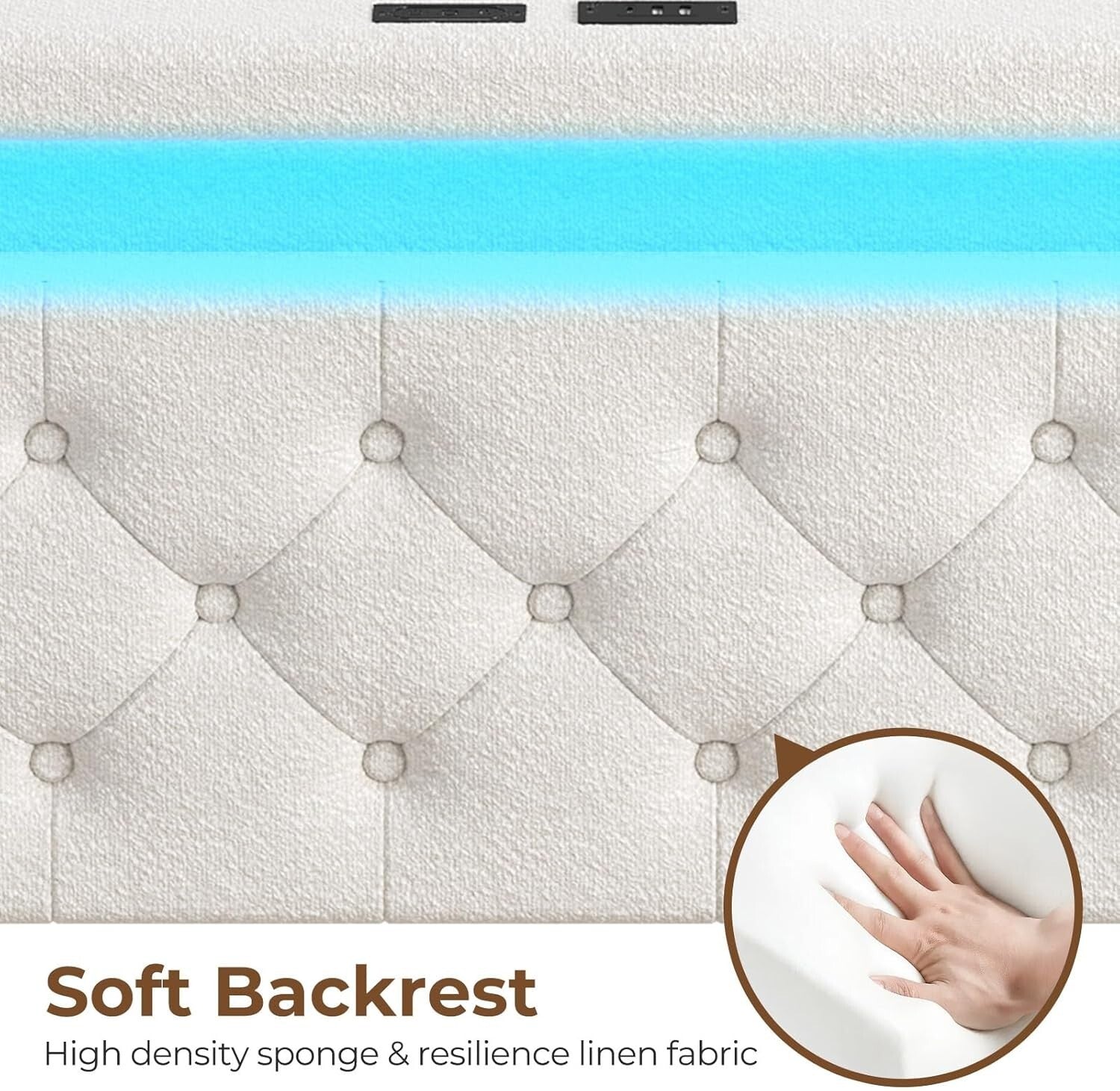 Adjustable Twin Bed Frame with RGB LED Lights & 4 Storage Drawers in White