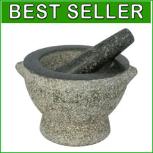 Load image into Gallery viewer, Stunning 8-Inch Stone Granite Mortar and Pestle - Ideal for Herbs and Spices
