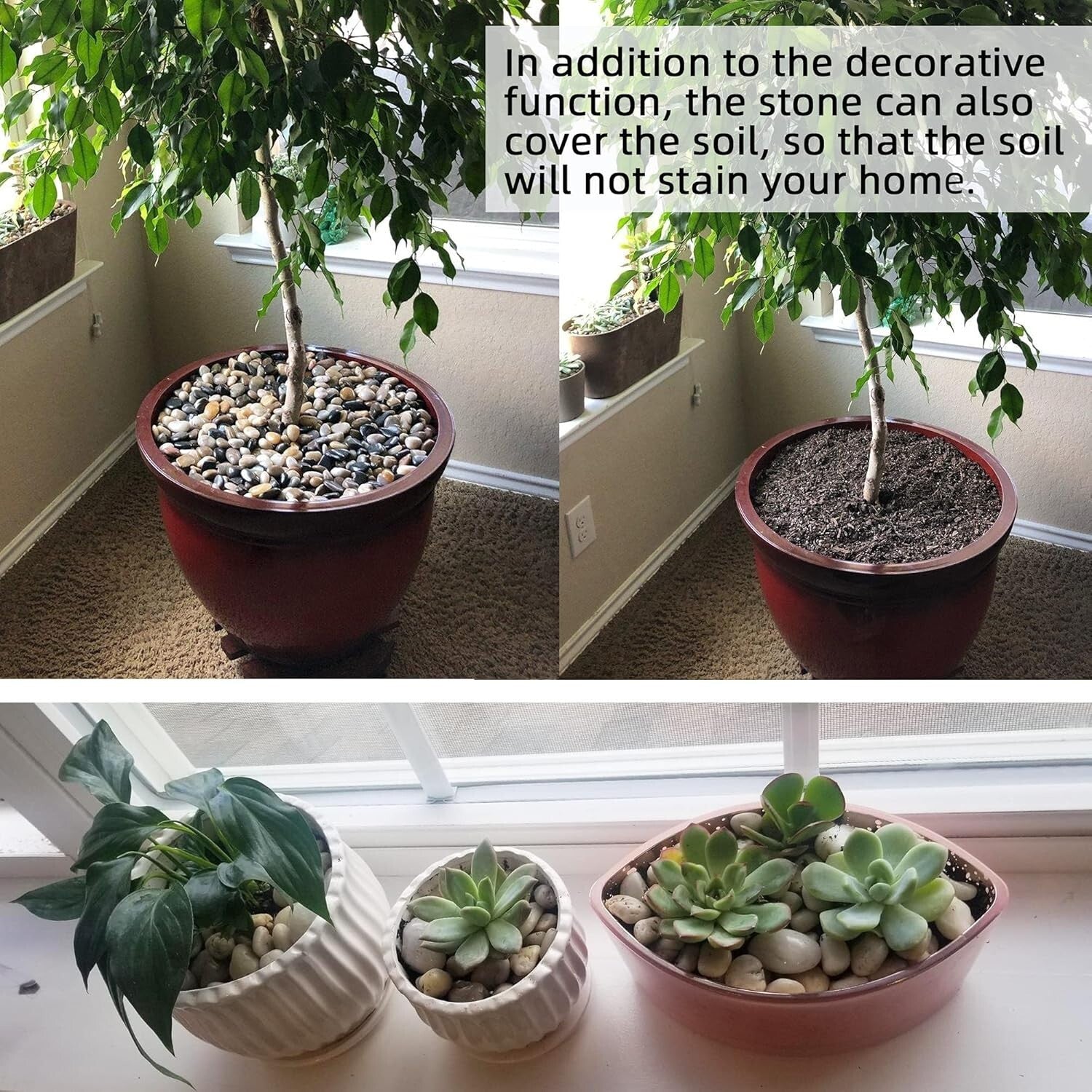 Elegant Natural Stones for Indoor & Outdoor Use - 18 lbs, Eco-Friendly Choice